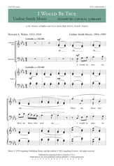 I Would Be True SATB choral sheet music cover